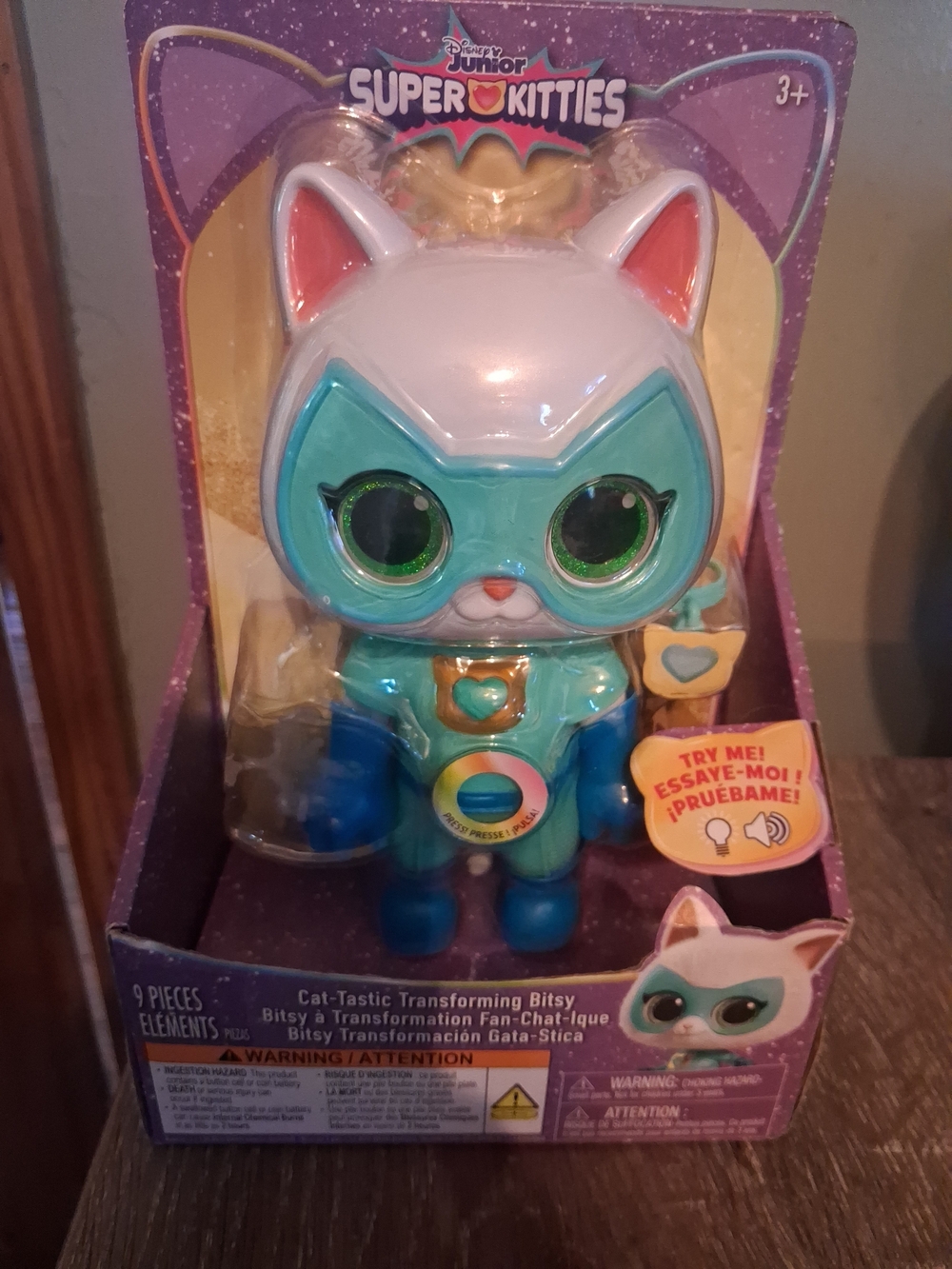 Disney Junior Super Kitties Bitsy Transforming Cat Toy - White & Teal